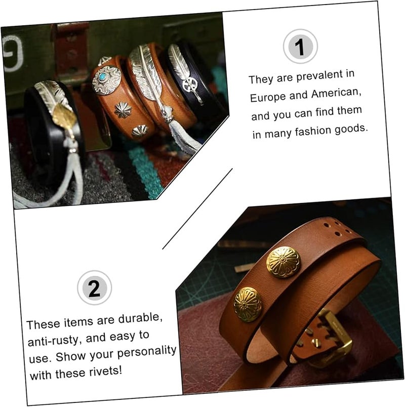 DIY Turquoise Jewelry Making Kit 80pcs Rivets Studs Belt Bag Supplies for Women - Image 5